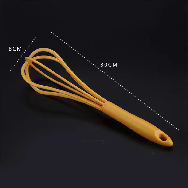1Pcs Multifunctional Rotary Manual Egg Beater Mixer Mini Plastic Kitchen Egg Whisk Bake Tool Agitator Silicone Whisk