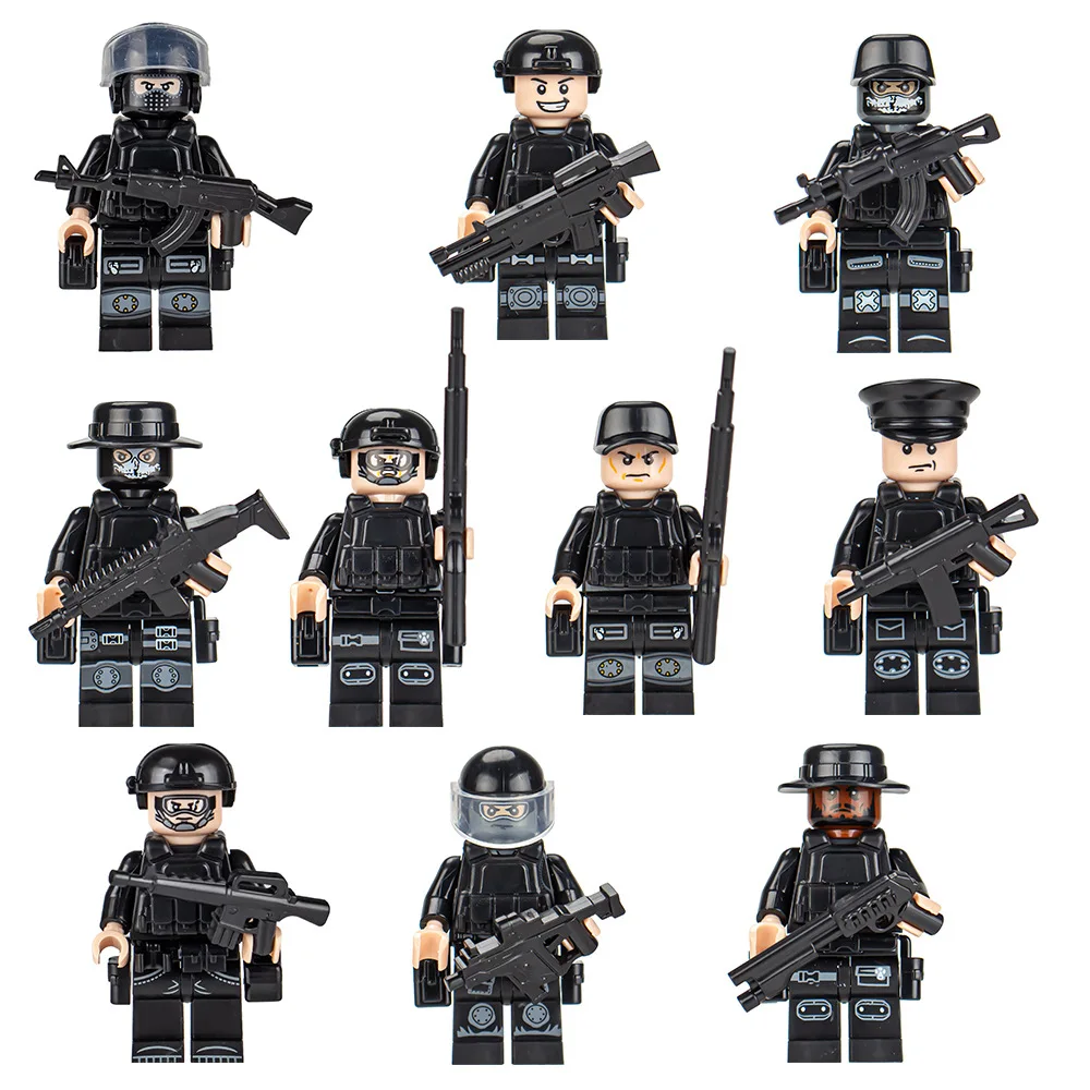Geister-SWAT-Schild-Waffen-Wolf-Krieger-Spezialeinheiten-Bausteine-Puzzle-Bausteine-Spielzeug – Detail 6
