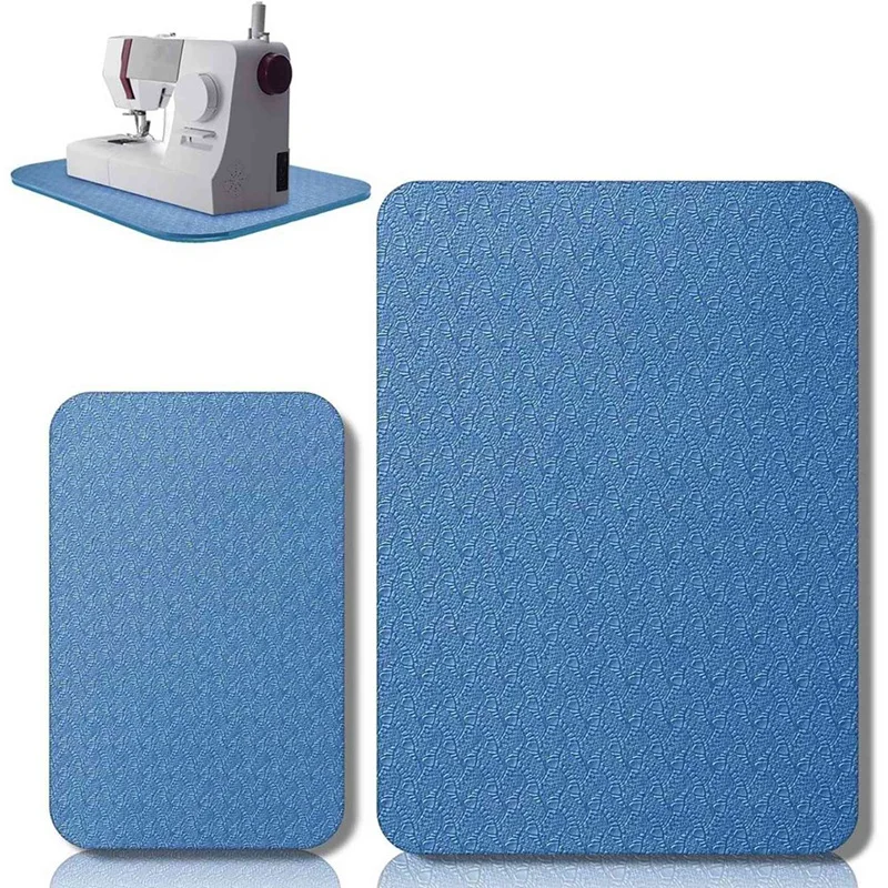 AS60-4Pcs Sewing Machine Muffling Mat Pedal Mat Sewing Machine Reduce Vibrations Noise No Slip Blue