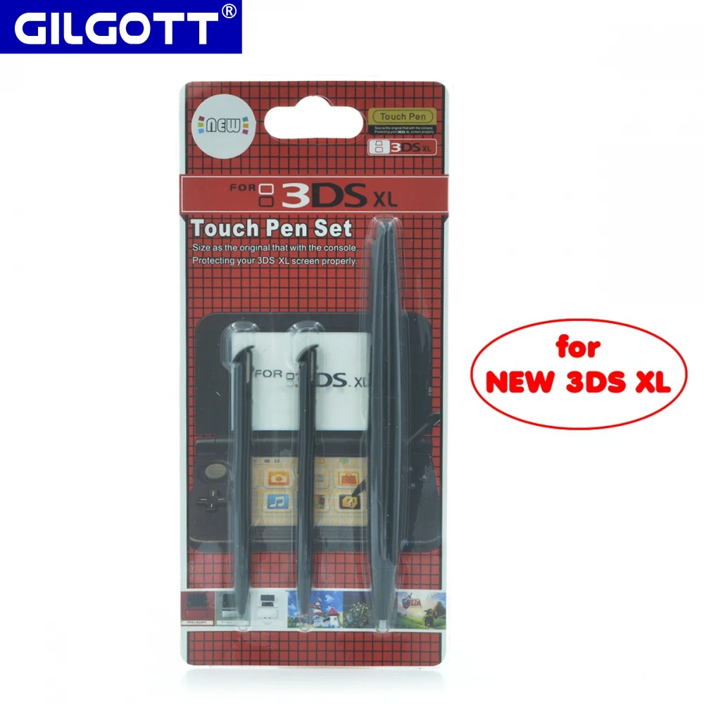 GILGOTT 3PCS/Set Black Plastic Touch Stylus Pen for Nintendo NEW 3DS XL LL Video Game Console