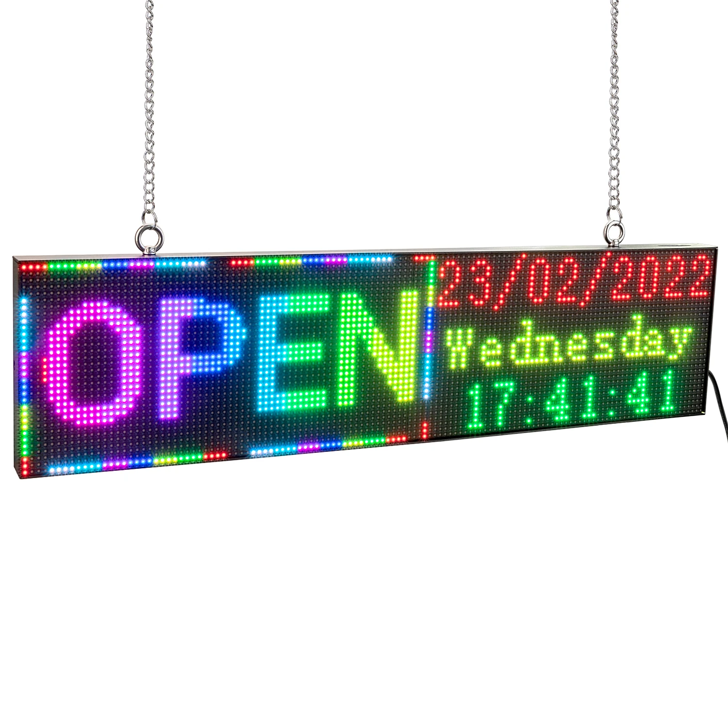 P4 Led Display Sign 52CM RGB Full Color WiFi Programmable Scrolling Message LED Screen Board Multi-Language Advertising/Business