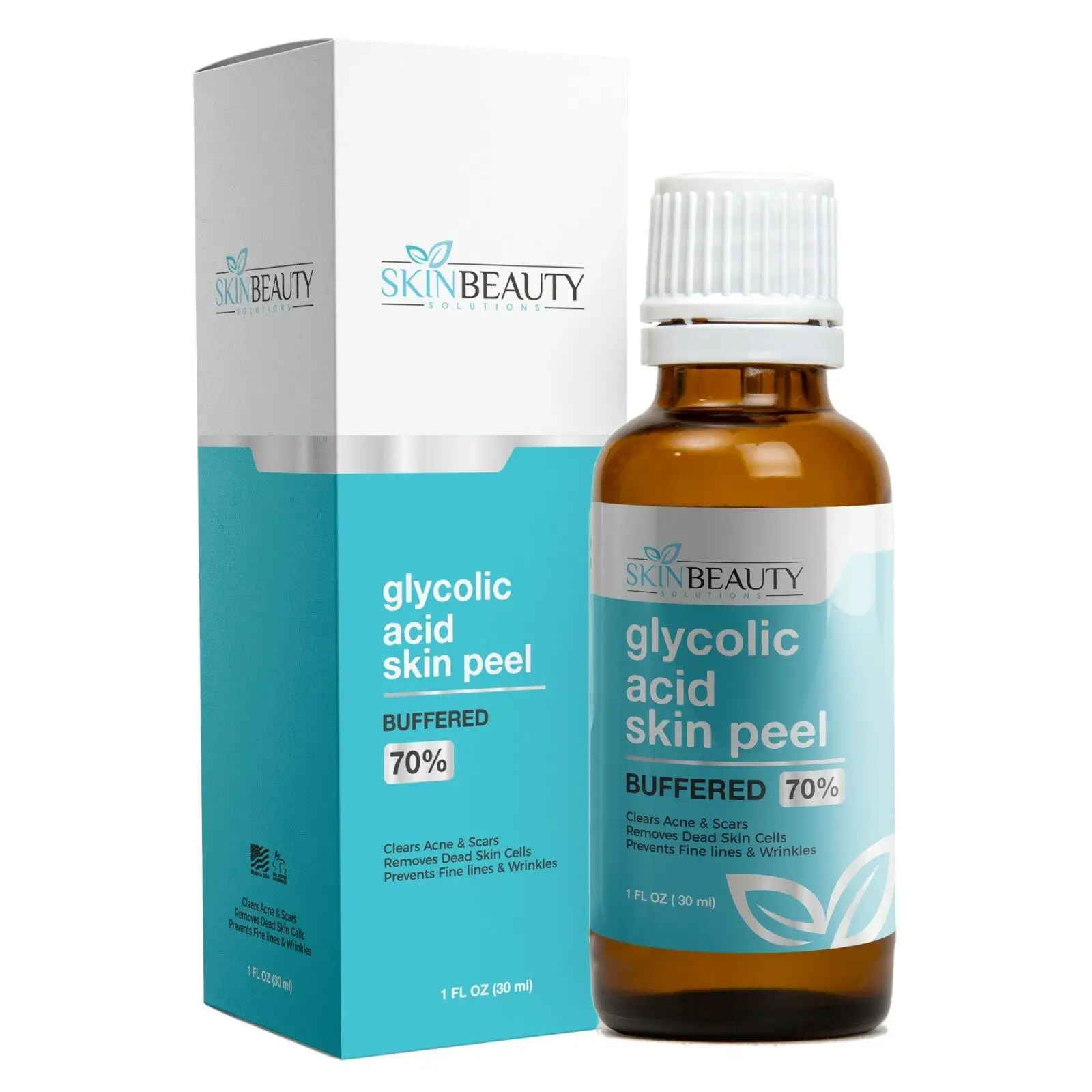 

30ml GLYCOLIC Acid Skin Peel -35% 50% 70% Wrinkles Acne Blackheads Large Pores Dull Skin AHA