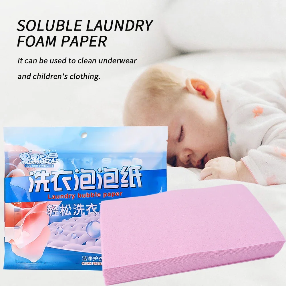 120/10Pcs Laundry Tablets Strong Decontamination Washing Laundry Detergent Underwear Clothes Cleaning Sheet For Washing Machine