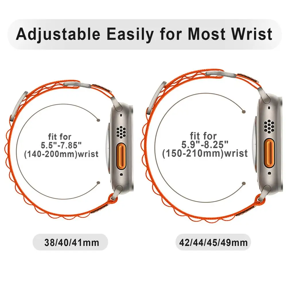 애플 워치용 알파인 루프 울트라 밴드, 49mm, 44mm, 40mm, 45mm, 41mm, 42mm, 38mm, 45mm, 한국 팔찌, iWatch 시리즈 7, 6, 5, 3, se, 8 스트랩