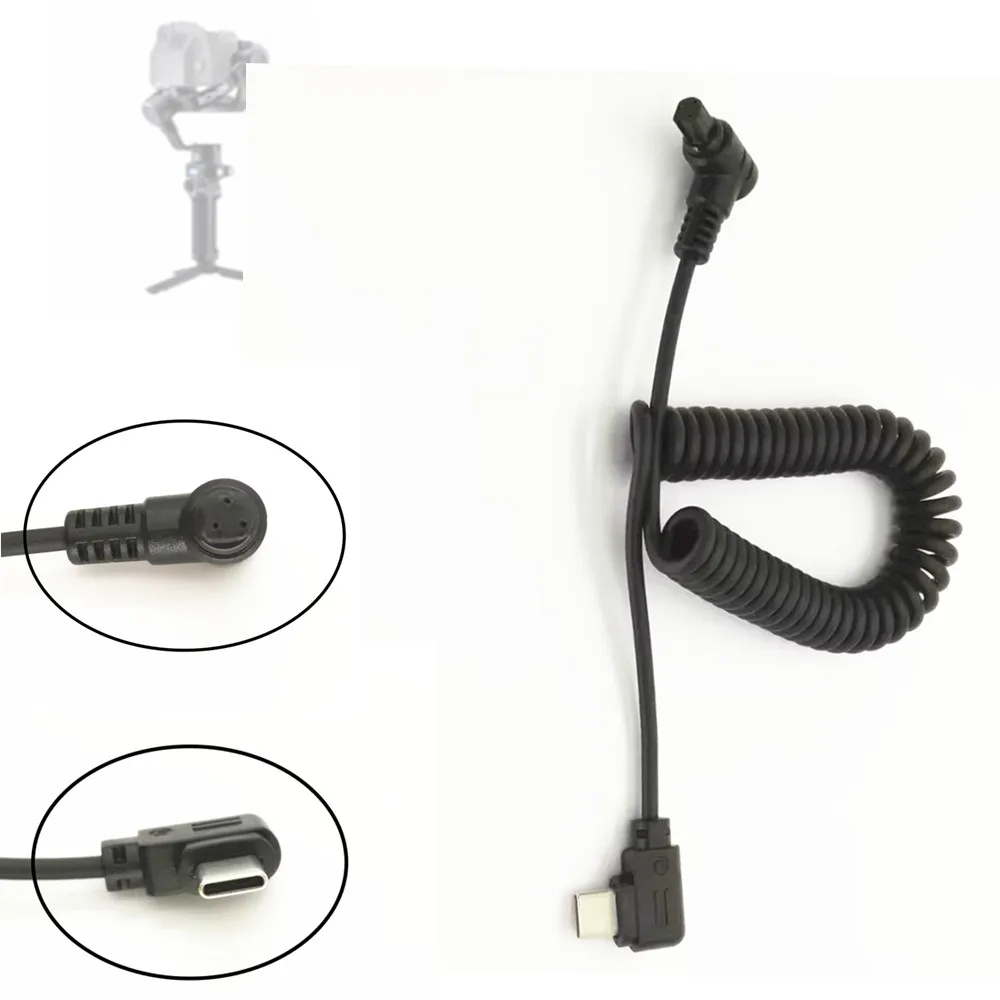 Type-C to N3 Shutter Control Cable For DJI Ronin SC RSC2 RS4 RS3 Pro Mini RS2 & Canon R5 R5C 5D4 5D3 5DS 5DSR 7D2 6D2 USB-C