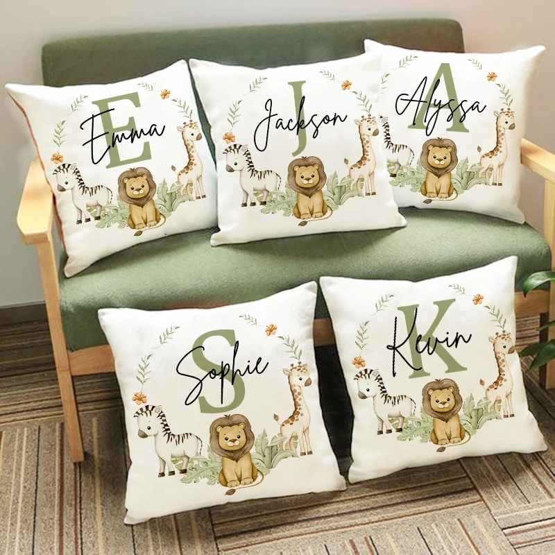 

Animal Name Printed Picture Wild Party Sofa Cushion Cover Pillow Cover Home Decoration Party Car Bedding