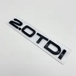 Enhanced Car Trunk Letters Logo Emblem Decals Sticker (Glossy black 2.0TDI)