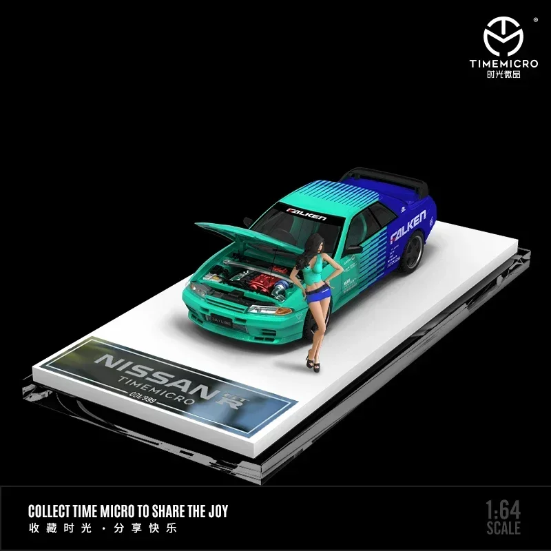 1/64 timemicro GTR R32 スプーン仕様　フィギュア付属 1/64 TimeMicro Nissan Skyline GT-R R32 Spoon Diecast Car
