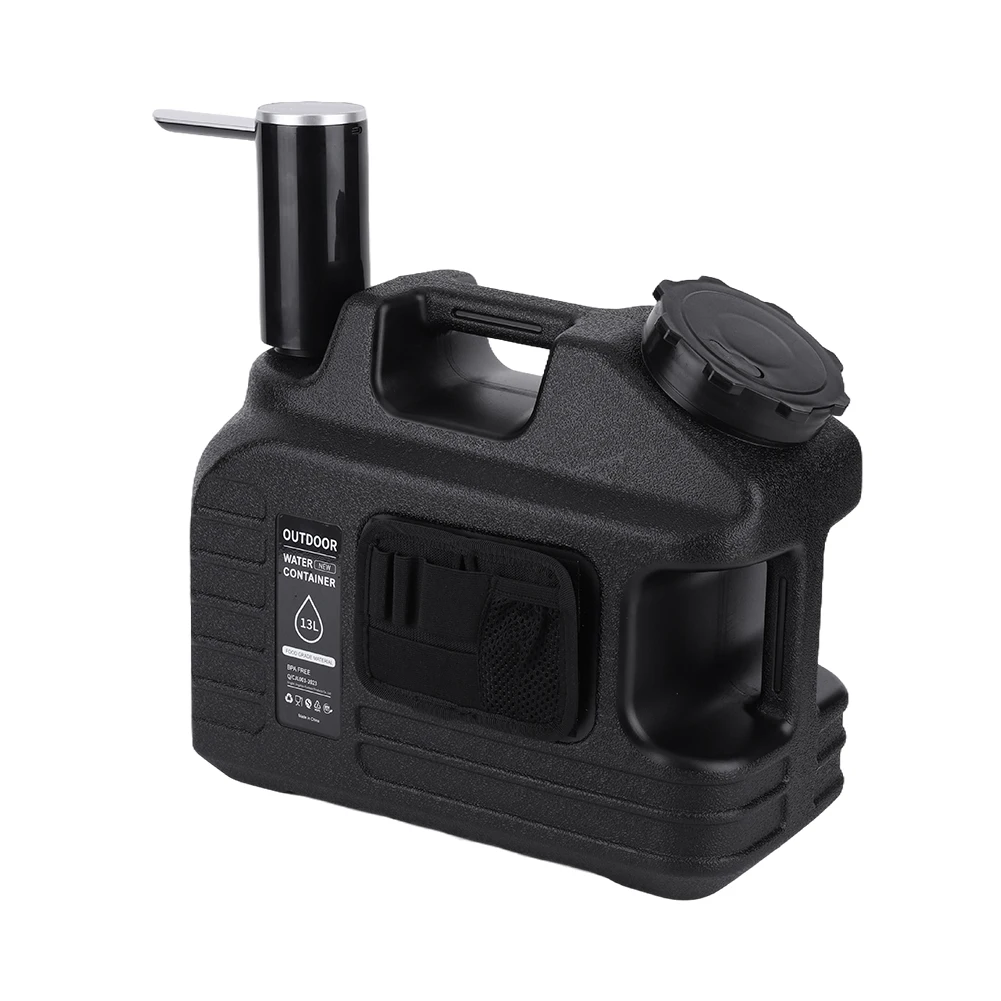 13L Emergency Water Bucket with Spigot Portable Water Container Leakproof Water Pump Faucet for Outdoor Hiking Camping Home Use