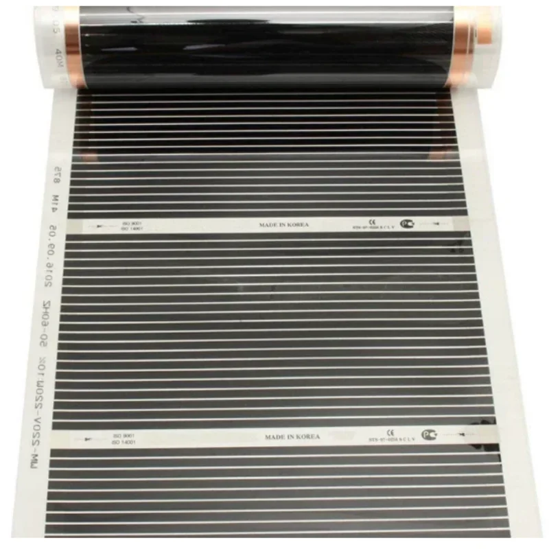 10/20/30/40cm 폭 전기 난방 필름 적외선 바닥 시트 난방 매트 거실용 220V 220W 바닥 난방 시스템 부품