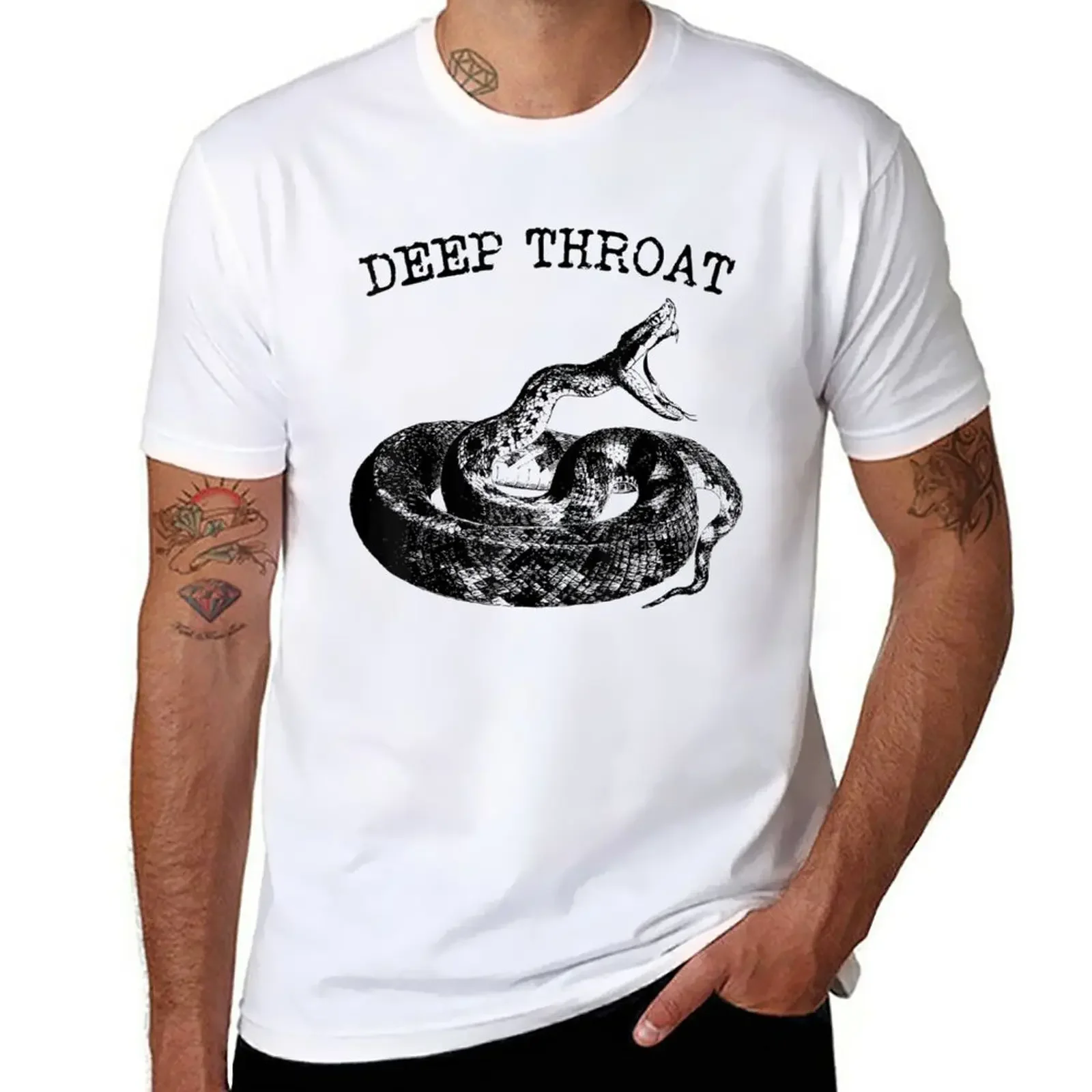 

Deep-Throat-Viper-Cobra-ous-Snake T-Shirt funnys summer tops mens clothes