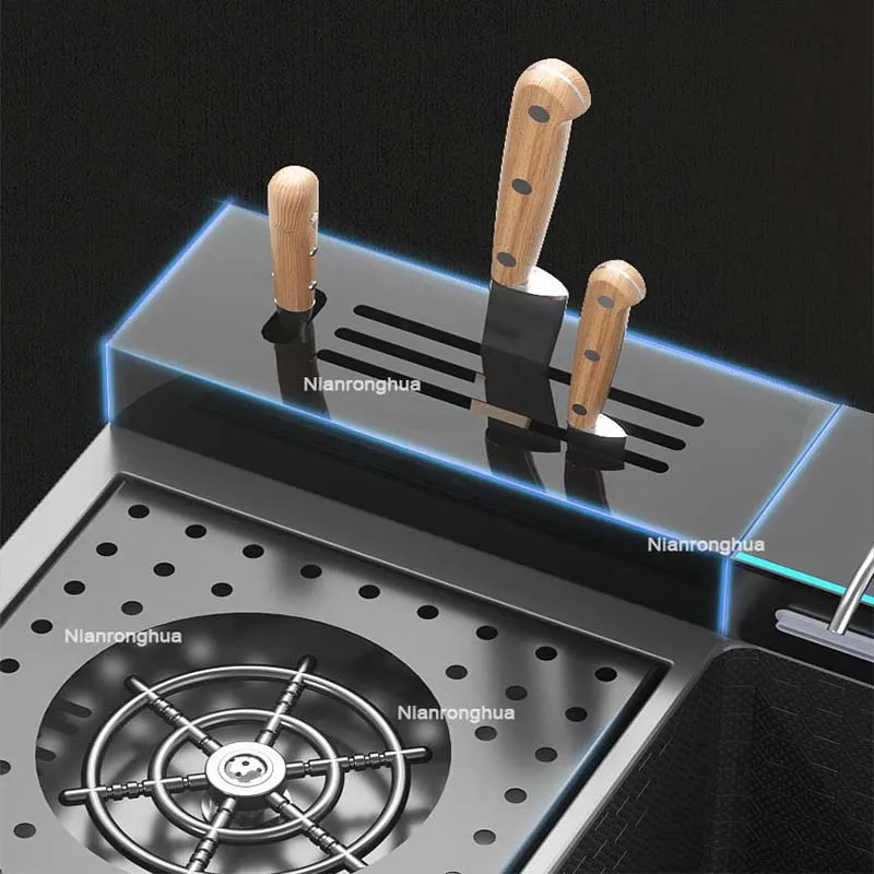 304 Stainless Steel Kitchen Sink Single Bowl Wash Basin Home Sinks Topmount Workstation Kitchen Sink With Drain Accessories Set