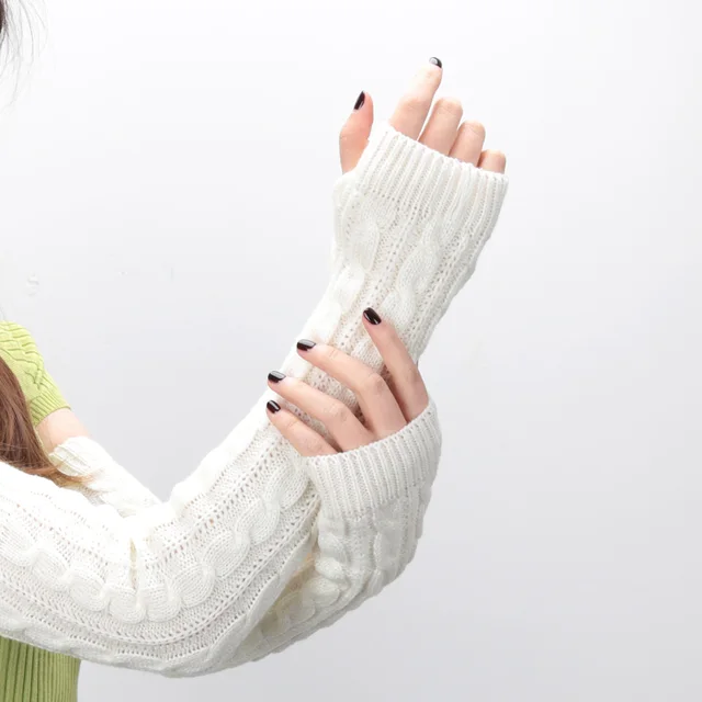 Guanti Lunghi Senza Dita Donna - Morbidi E Caldi Per Inverno