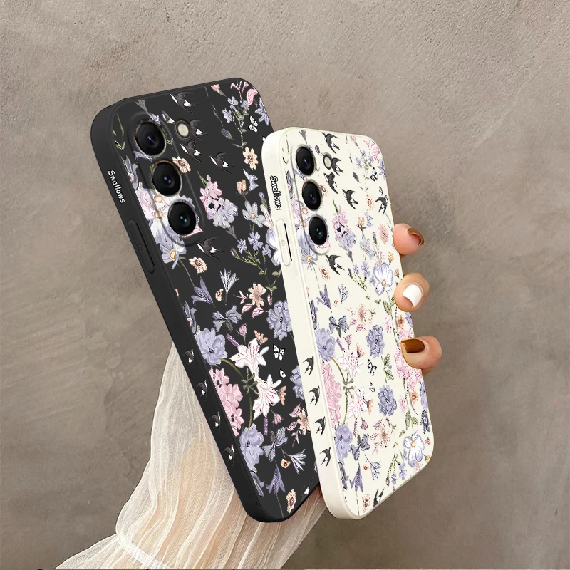 Elegant Wilted Flower Silicone Phone Case Cover