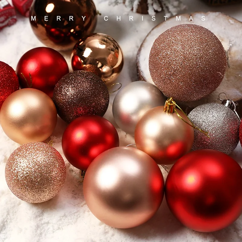 6pcs 6cm/8cm Christmas Tree Xmas Balls Decorations Baubles Party Wedding Ornament christmas decorations for home