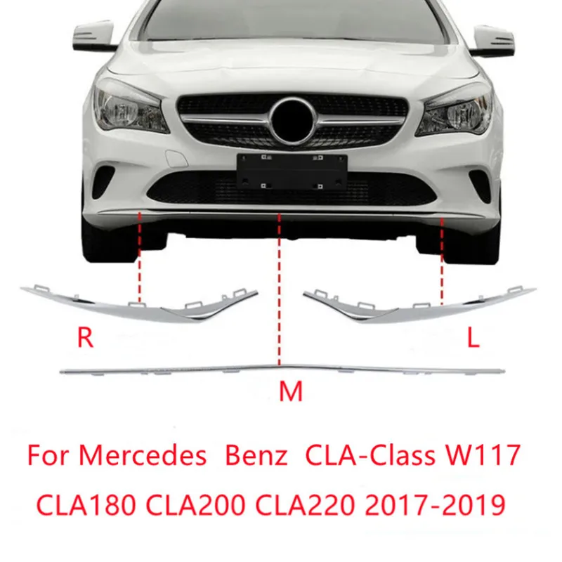 

Front Bumper Electroplating Decorative Bright Strip For Mercedes Benz CLA-Class W117 CLA180 CLA200 CLA220 2017-2019