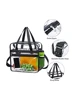 PVC Clear Waterproof Wash Bag Large Capacity Travel Shopping Storage Tote Clutch 3