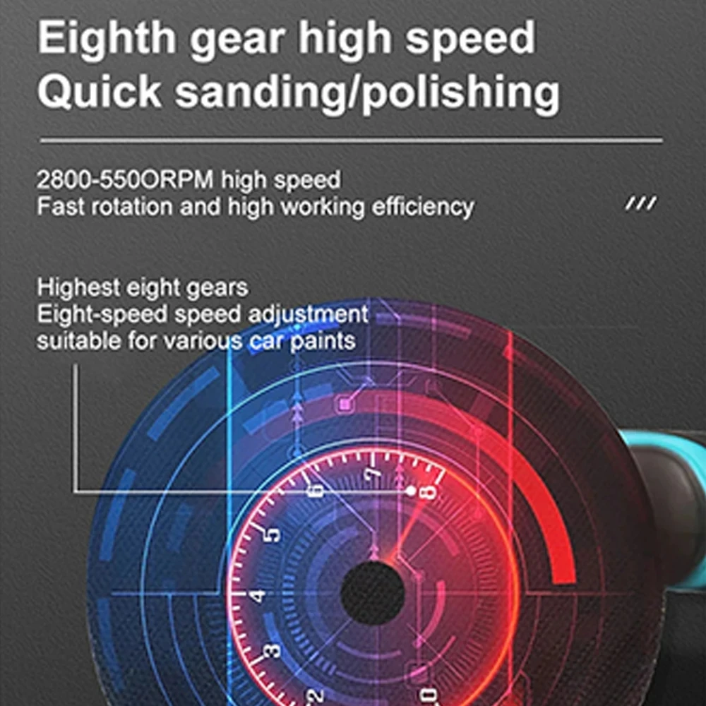Car Polisher Polishing Machine For Car 12V Cordless 8 Gears 380W Automotive Electric Waxing Repairing Wireless Sander