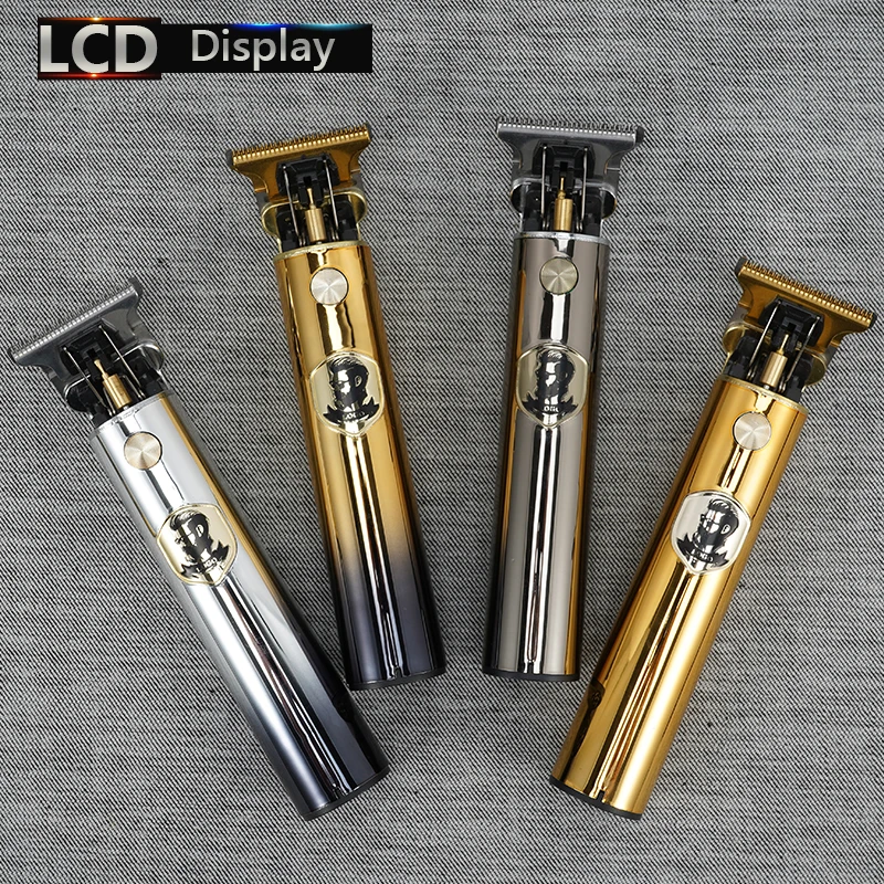 LCD Hair Clippers Professional Hair Cutting Machine Beard Trimmer For Men Barber Shop Electric Shaver Vintage T9 Cutter hair trimmer hair clipper electric shaver