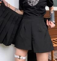 Large Size L-4XL Girl Spring Summer High Waist Irregular Age-reducing Pleated Skirt A-line Black Versatile Retro Fashion Skirts - Image 2