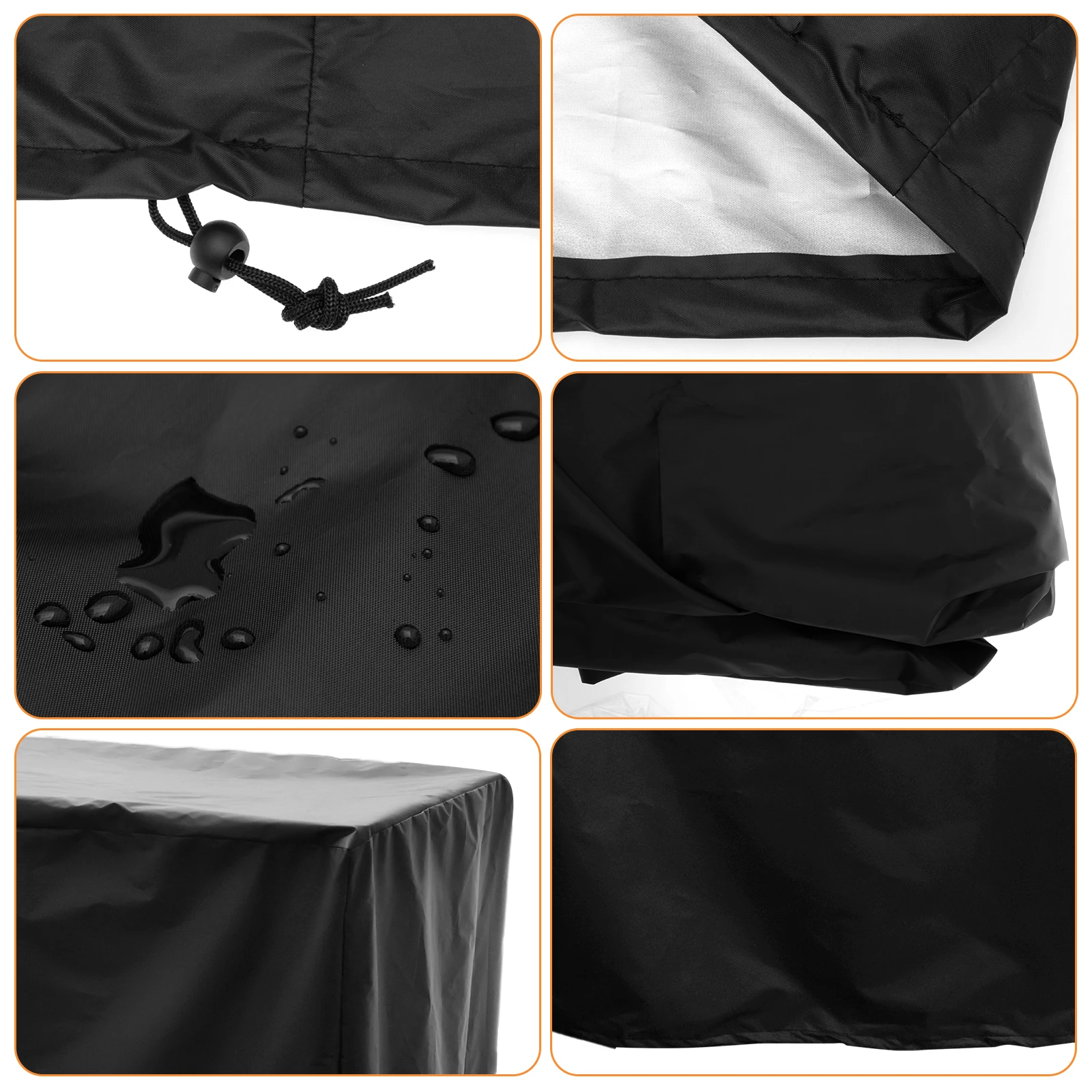 210D Oxford Cloth Waterproof Grill Cover with Drawstring
