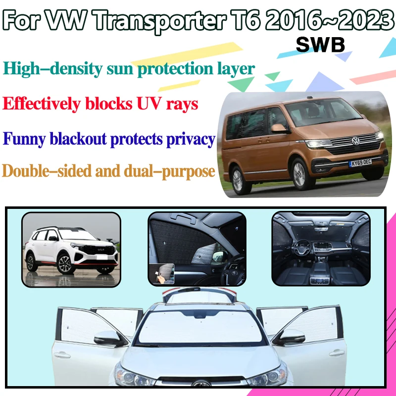 

Car Full Anti-UV Sun Visor For Volkswagen VW Transporter T6 SWB 2016~2023 Car Window Windshield Visor Sunshade Cover Accessories