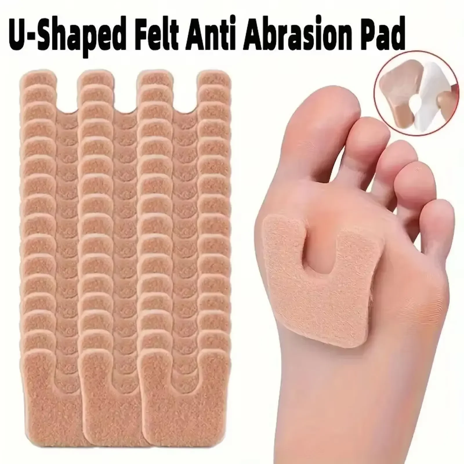 Foot Pads U-Shaped Felt Callus Pads Metatarsal Foot Pads Insert Foot Cushion Non-Slip for Men and Women Shoes