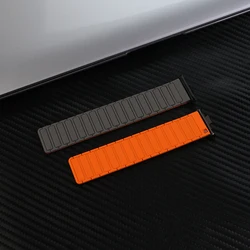 Silicone Quick Fit Sports Magnetic Wristband Bracelet for Mi Band 9 8 Pro (Grey Orange-B)
