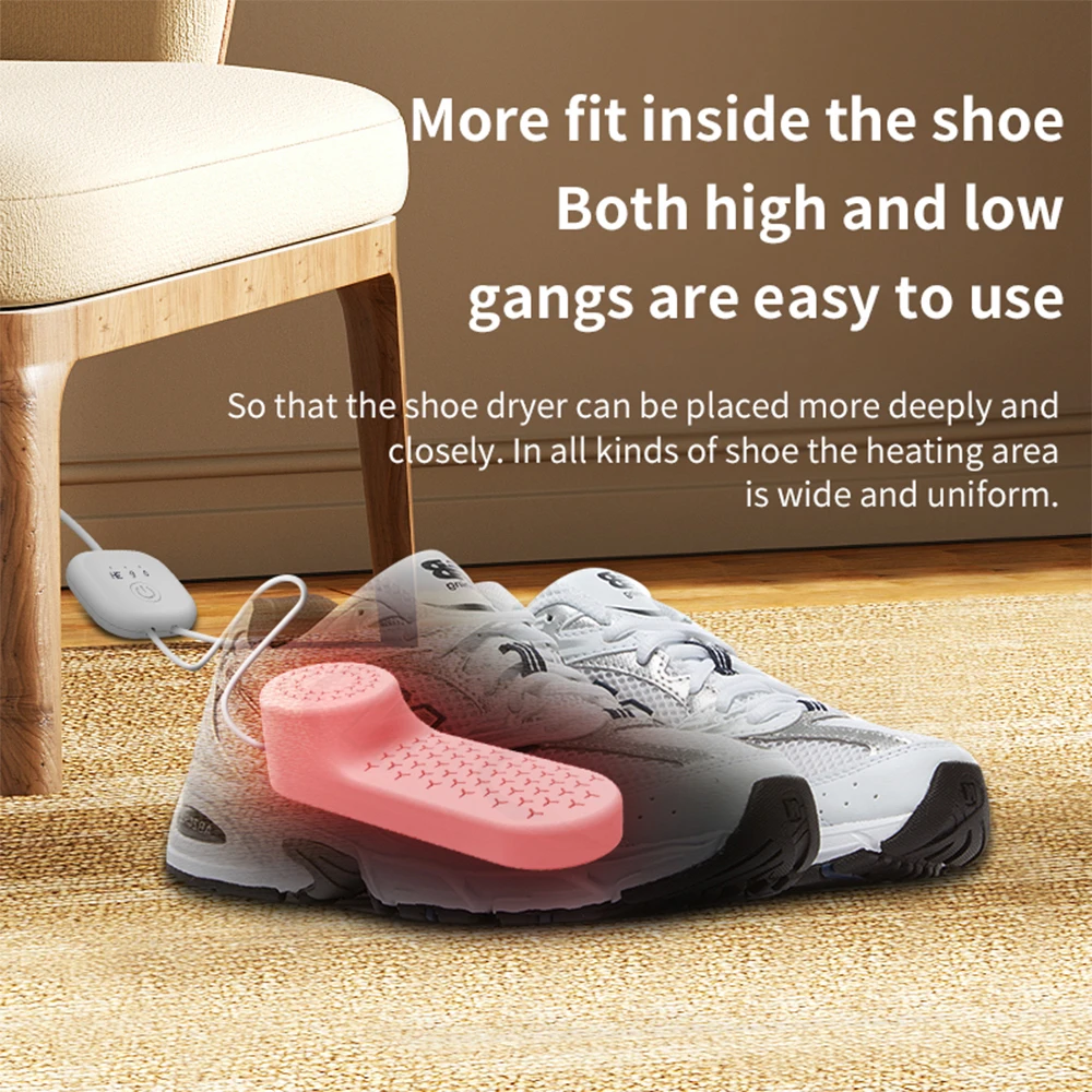Shoe Dryer with Timer Foot Dryer Boot Dryer Winter Household Essential for Family Drying Eliminate Bad Odor and Sanitize Shoes 4