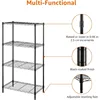 Amazon Basics 4-Steel Wire Storage Rack, Adjustable, Sturdy, Easy Assembly, 13.4"D x 23.2"W x 48"H, Black 5