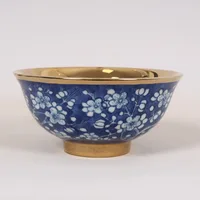 Jingdezhen Blue And White Gilded Ice Plum Patterned Small Bowl Retro Porcelain 2