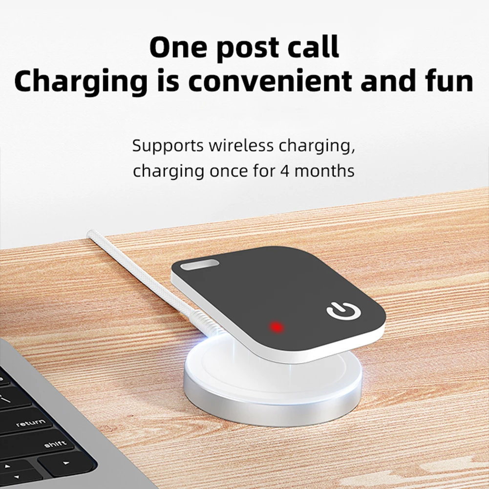 Ultra Thin Airtag Tracking Card IPX68 Waterproof Works for Apple Find My Wireless Charging Smart Air Tag Wallet Tracker Cards