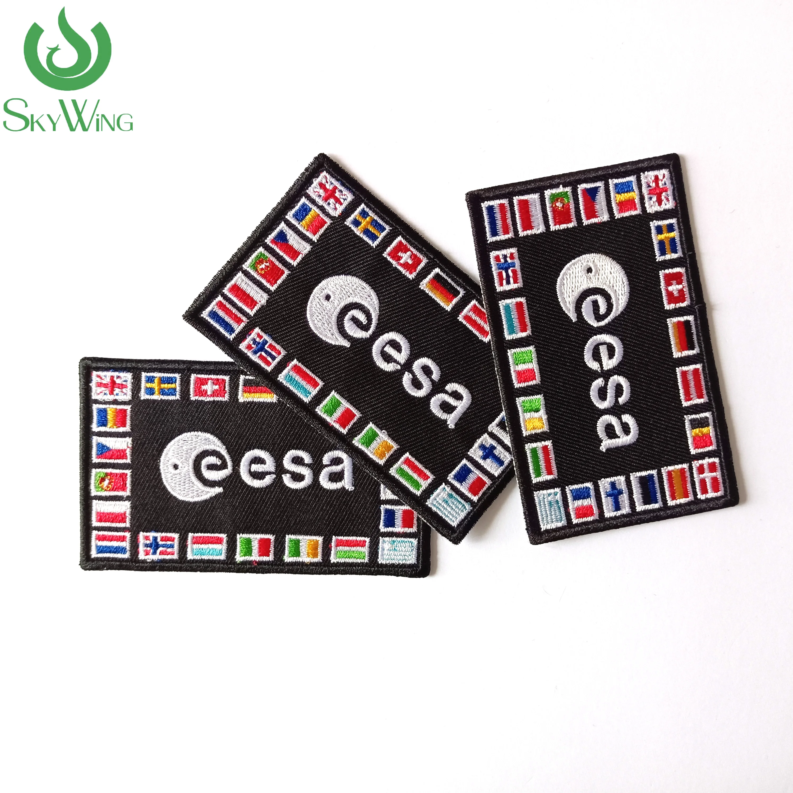 Hot Sale Europe Space Agency Patches Embroidered Twill Fabric