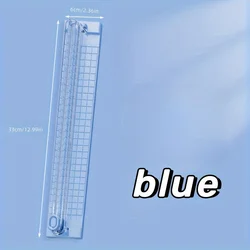 Portable Paper Cutter Trimmer with Durable Plastic for Versatile Use in School, Home, and Office (Blue)