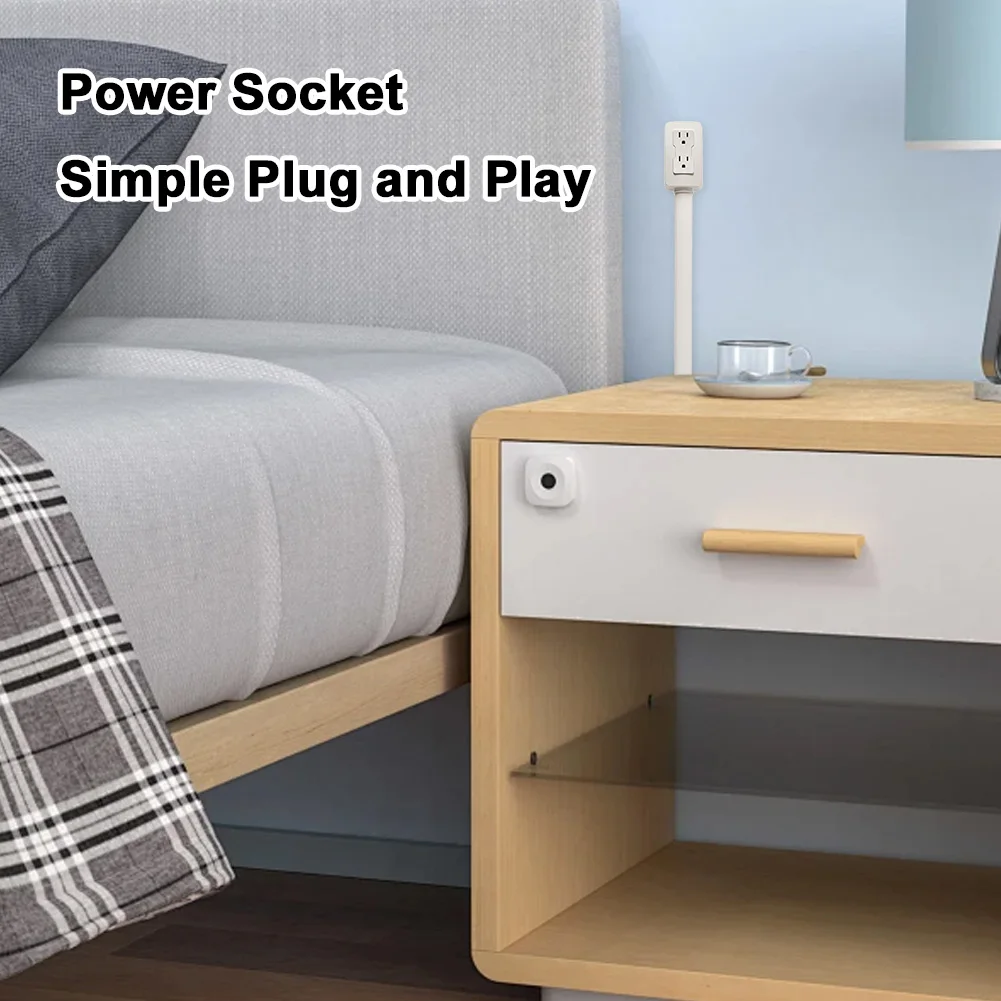 Power Socket Expander 2 Sockets 180° Rotation Stretchable Electrical Outlet Extender Power Socket Sofa Bedside Table Expander