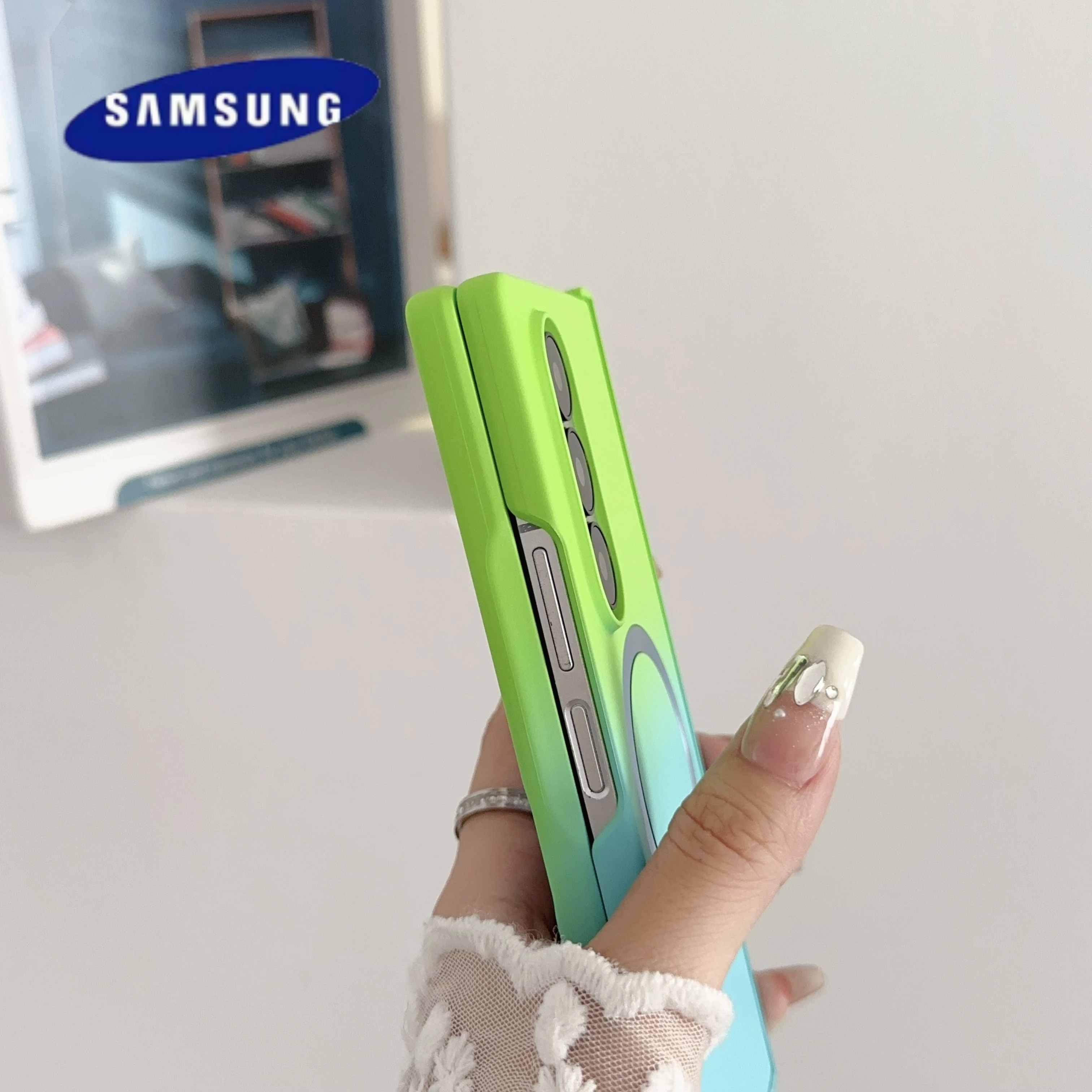 Magnetic Gradient Liquid Silicone Shockproof Luxury Case