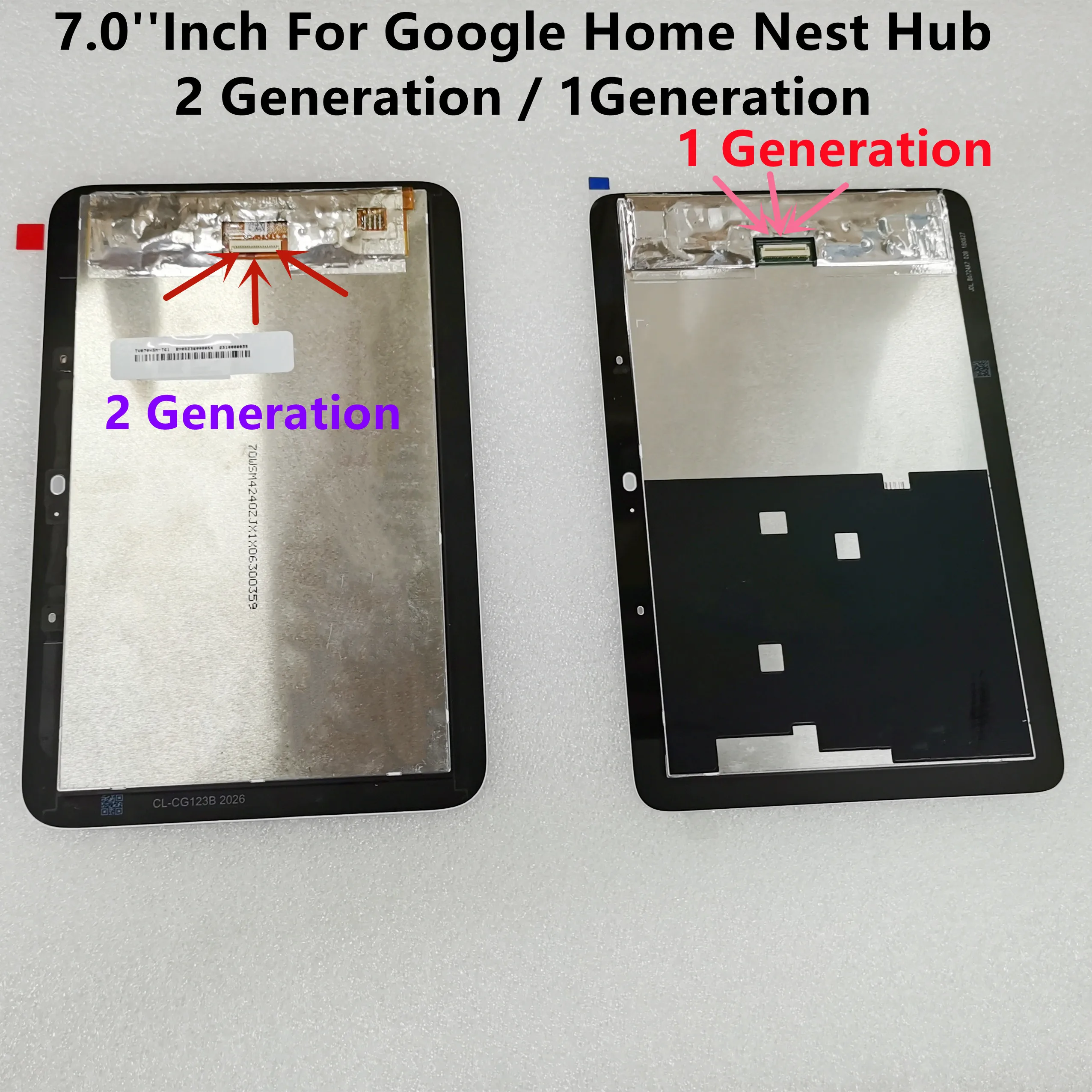 

Original 7.0'' For Google Home Nest Hub 2 Generation/1 Generation Nest Hub LCD Display Touch Screen Digitizer Assembly 100% Test