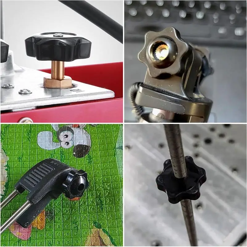 Thumb Nuts 10/5 PCS M5 M6 M8 M10 Plum Hand Tighten Nuts Handle Thread Star Mechanical Black