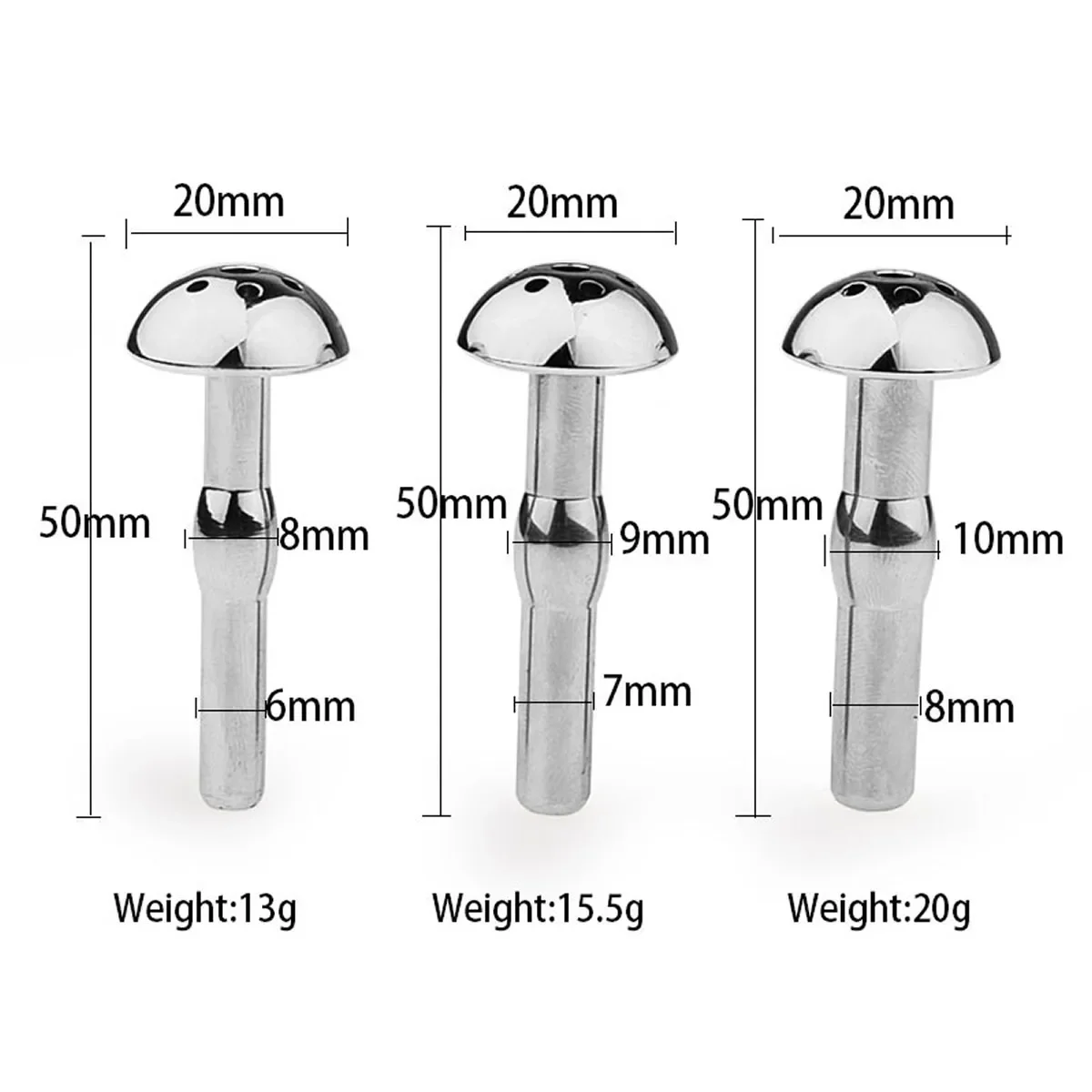 Penis Sex Toys 3 Size Shower Head Metal Urethral Catheter Male Urethral Dilator Hollow Penis Plug Stimulation Sounding Masturbator Sex Toys Men