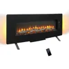 48 Inch Electric Fireplace , Wall Mounted Electric Fireplace with Remote and Multi Color Flame & Emberbed,1400W Stove Fireplaces 2