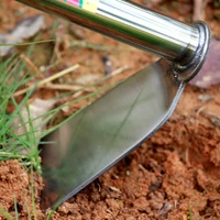 Stainless Steel Hoe Handheld Long Handle Draw Hoe For Weeding Rake Planting Farm 2