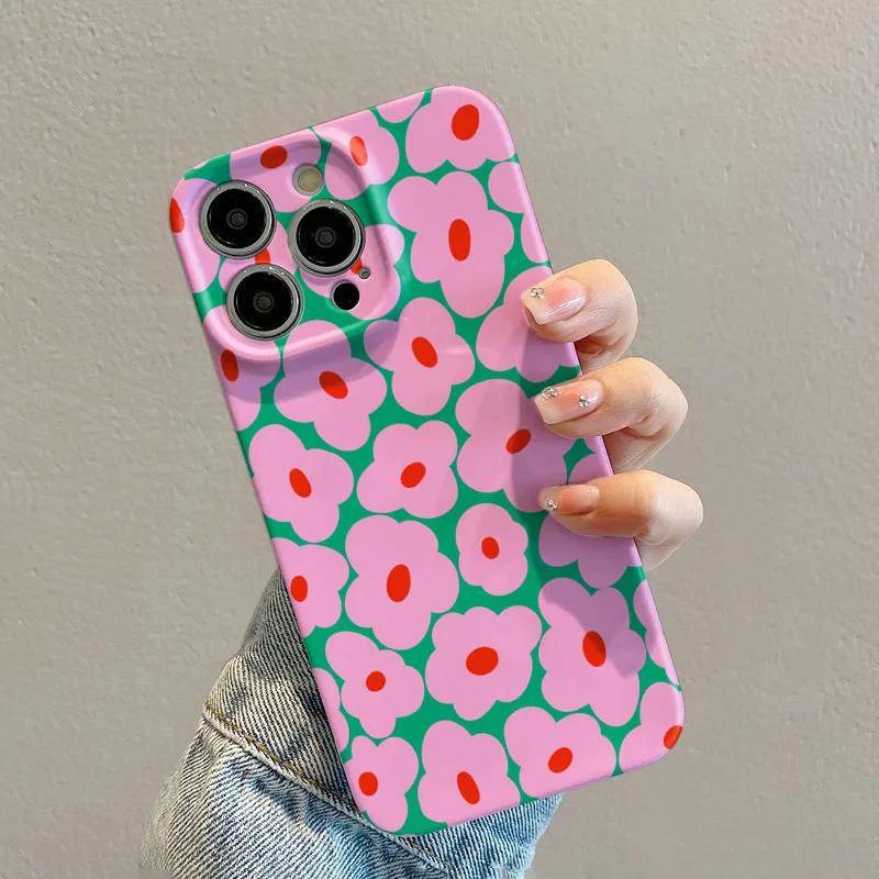 Lovely Cute Flower Shockproof Phone Case - Hard PC Protective Cover