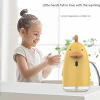 เครื่องจ่ายสบู่อัตโนมัติ ชาร์จ USB สไตล์การ์ตูนน่ารัก เซ็นเซอร์ไร้สัมผัส เครื่องล้างมือเด็ก เครื่องจ่ายสบู่โฟม 6