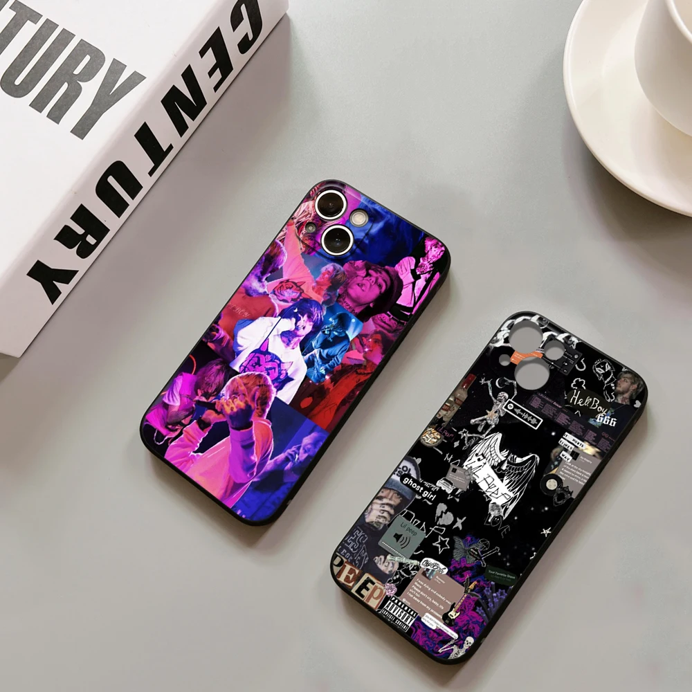 Famosa Custodia Per Telefono Genius Rapper Per Iphone 15 14 13 11 12 Pro 8 7 Plus X Pro Max Xr Xs Mini Black L-Lil Peeps Cover