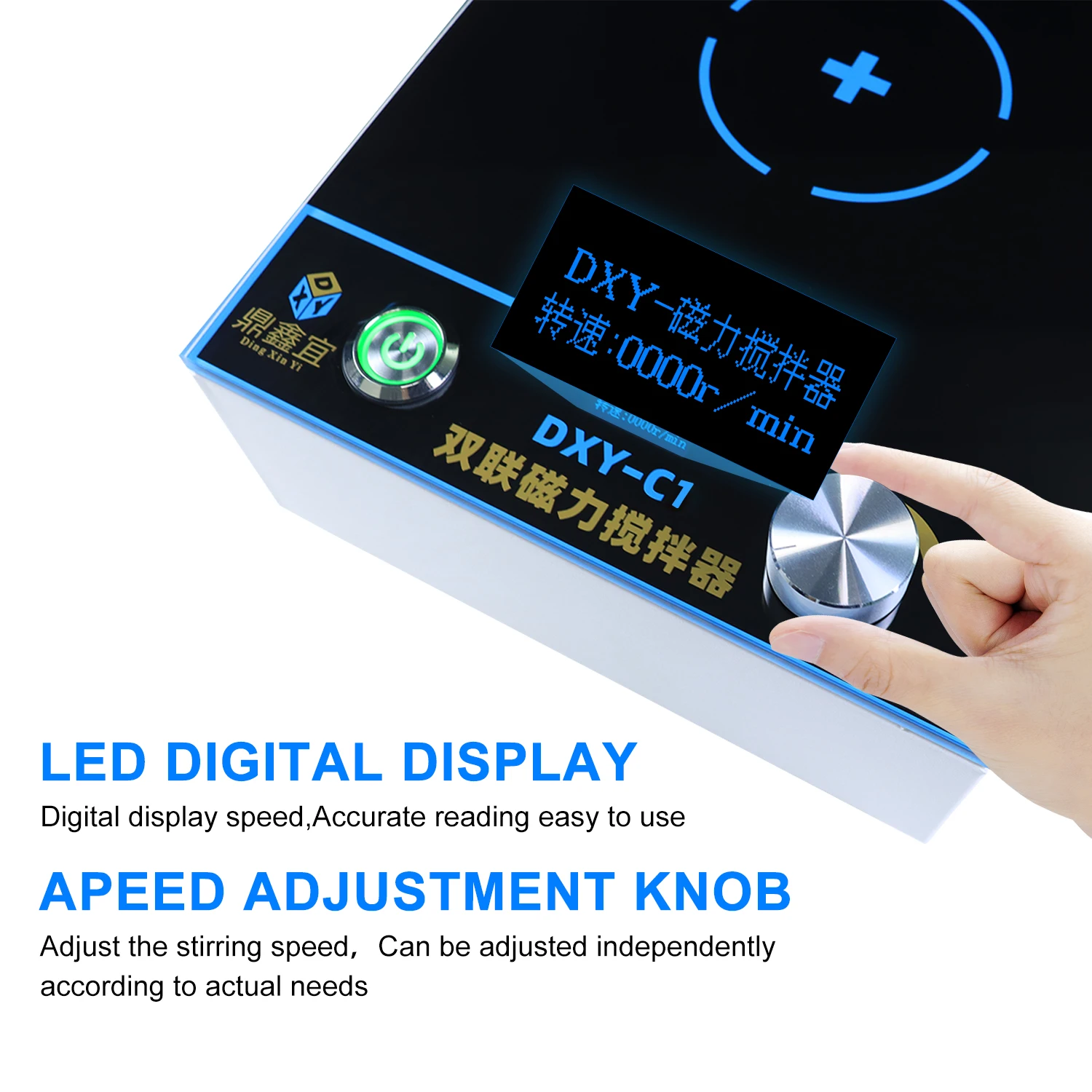 DXY 2000ml 유리판 자석 교반기 실험실 믹서, 교반 막대 220V 110V 포함