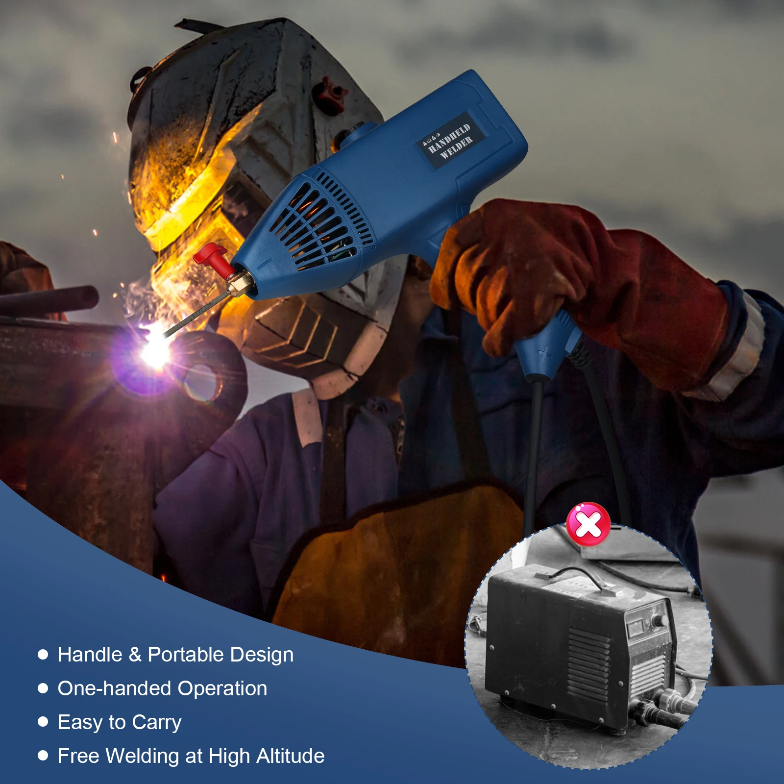 220V Portable Gun Welding Machine Welding Wire Industry Handheld Electric Machine Mini Small Household