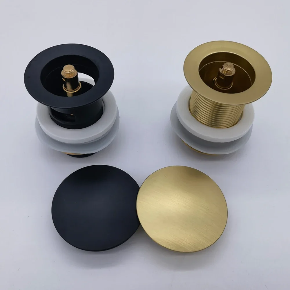 Bathroom Drainer To The Water Floor Drain Non-Porous Brass Durable Push-Down Pop-Up Drain Sink Plug