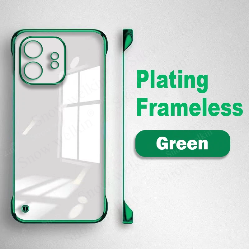 Sleek Frameless Clear Transparent Plastic Hard Phone Case