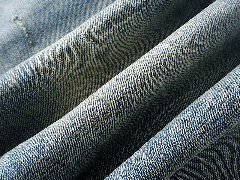 بنطلون جينز رجالي ضيق من ماركة RTA بتصميم ممزق ومزين بالرسم والجرافيتي، بنطلون طويل للشارع