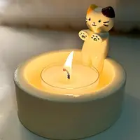 Kitten Candle Holder Warming Its Paws Cute Scented Light Holder Cute Grilled Cat Aromatherapy Candle Holder Desktop Ornaments 1